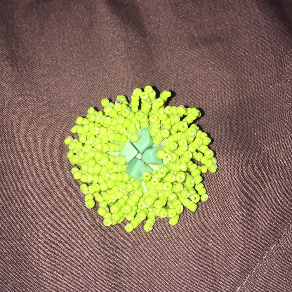 Beaded green ring